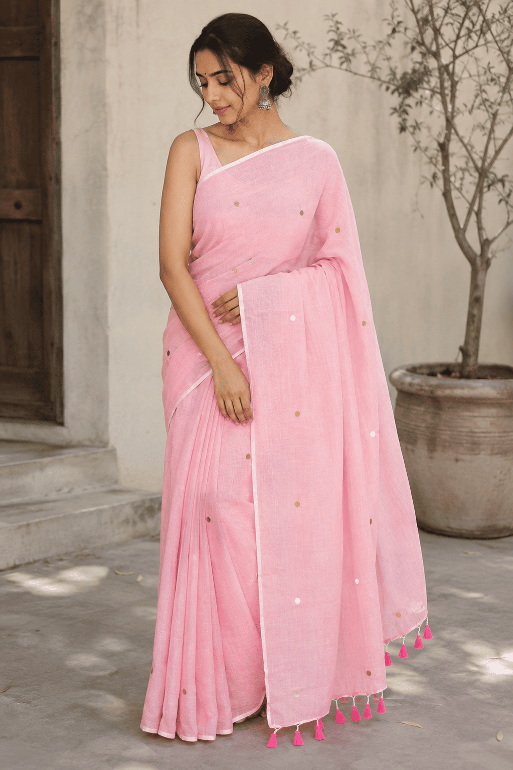 Home khadi mul cotton sarees