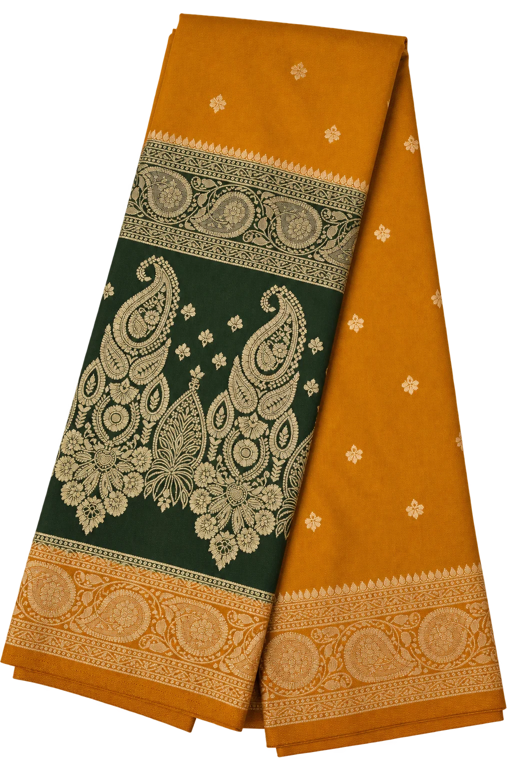 Mustard Yellow and Green semi crape silk sarees Mustard Yellow and Green semi crape silk sarees